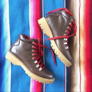 Vegan lace-up hiker boots